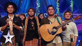 Sada Borneo Brings Back Relaxing Sounds of Borneo  Asia’s Got Talent Semis 3 [upl. by Annoval921]