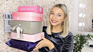 UNBOXING FEBRUARYMARCH BEAUTY SUBSCRIPTION BOXES 2020  Glosybox Birchbox Roccabox [upl. by Sainana973]