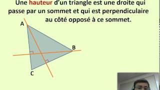 Médianes et hauteurs dun triangle [upl. by Lucier]