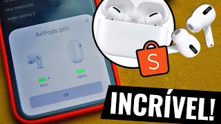 COMPREI UM AIRPODS PRO DE R3000 NA SHOPEE [upl. by Ylle]