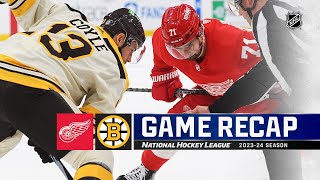 Red Wings  Bruins 1028  NHL Highlights 2023 [upl. by Lietman]