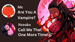 I Dared to Call Nezuko a Vampire…Then THIS Happened😨 talkieai [upl. by Aleek]