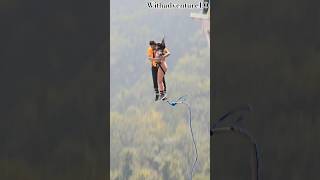 Bungee in rishikesh couple jump 😲bungeejumping bungee shortsfeed shortvideo shorts short fun [upl. by Candis]