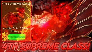 Unlocking 4TH SUPREME CLASS in Lifting Simulator [upl. by Anica]