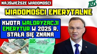 ⚡️Wiadomości emerytalne Waloryzacja emerytur 2025 O ile wzrośnie Twoja emerytura [upl. by Leora863]