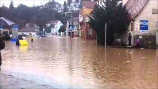 Backnang 13012011  Hochwasser [upl. by Medea969]