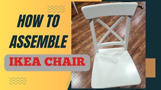 IKEA INGOLF Dinning Chair Assembly  Step by Step Tutorial [upl. by Annehsat]