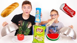 REAL FOOD VS BACK TO SCHOOL FOOD CHALLENGE  Fournitures Scolaires Comestibles [upl. by Chute131]