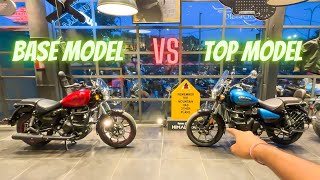 2024 All New Royal Enfield Meteor 350 Base model vs Top model Detailed Review [upl. by Ayama890]