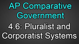 46 Pluralist and Corporatist Interests AP Comparative Government [upl. by Leiva151]