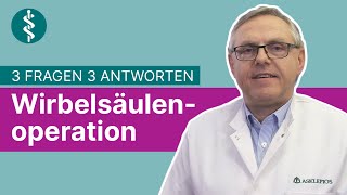 Wirbelsäulenoperation mit Erhalt der Bandscheibe 3 Fragen 3 Antworten  Asklepios [upl. by Daraj]