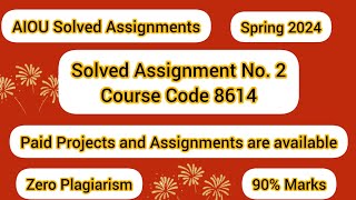 AIOU Solved Assignment No 2 Course Code 8614  B Ed Spring 2024 [upl. by Aydni]