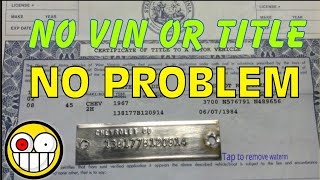 How to get a VIN number and title for your car [upl. by Wheaton639]