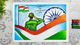 Independence Day Drawing 15 August Drawing 76th Independence Day Chart Drawing [upl. by Jezabel]