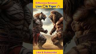 Three 💥 Unbelievable Fact About Lion🦁amp Tiger🐯😱💥🤯 shorts lion tiger ytshorts youtubeshorts [upl. by Emelia]