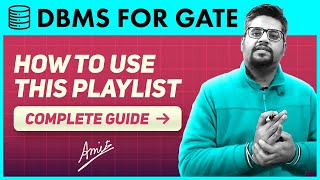 How to prepare DBMS from my playlist efficiently for gate 2023  How to get full marks in DBMS [upl. by Bagley]