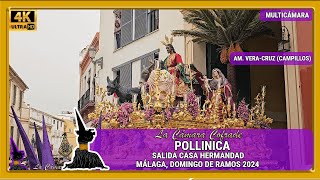 POLLINICA MÁLAGA 2024 SALIDA CASA HERMANDAD SEMANA SANTA MÁLAGA MULTICÁMARA 4K [upl. by Nnylirehs]