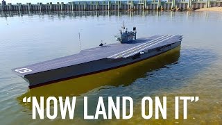 RC Planes Land on RC Aircraft Carrier [upl. by Orlena]