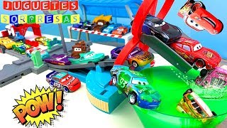 DISNEY CARS RETO CON SLIME JUMP amp RACE FLOS V8 [upl. by Anig671]