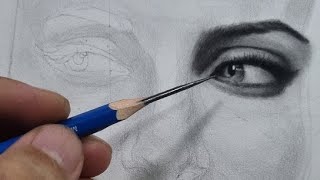 PENCIL Graphite SHADING Realistic SkinTone Portrait Drawing Tutorial LIVE [upl. by Severn]