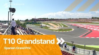 View from the Circuit de BarcelonaCatalunya T10 Grandstand Turns 10 at the Spanish Grand Prix [upl. by Stannwood966]