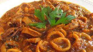 Calamari with Tomato Sauce Recipe  Moroccan Style  CookingWithAlia  Episode 71 [upl. by Lenrad456]