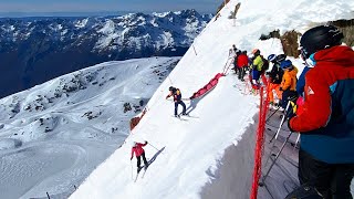 Gefährlichste SkiAbfahrt der Alpen Le Tunnel in Alpe dHuez ⚠️ [upl. by Giselbert]