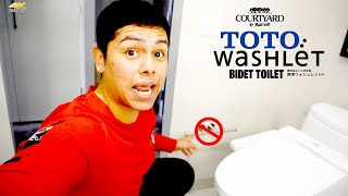 HOW TO USE TOTO WASHLET BIDET TOILET SEAT ANUS CLEANER  COURTYARD BY MARRIOTT SUITE [upl. by Sitruc918]