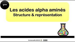 Structure et représentation des acides alpha aminés [upl. by Aimil]