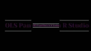 R Studio Ols Panel Data Regression  Full Tutorial nomanarshed shorts [upl. by Mccormac]