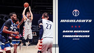 Highlights Davis Bertans scores 19 in win over Timberwolves  22721 [upl. by Sage]