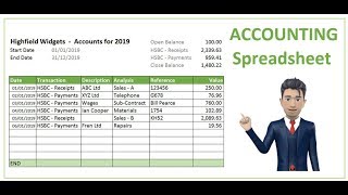 Accounting Spreadsheet Excel Template Create it in 15 minutes [upl. by Rustie103]