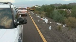 Prison Bus With 50 Inmates Crashes in Arizona [upl. by Livia]