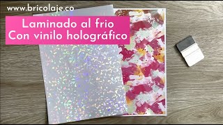 Laminado en frio con Vinilo Holografico [upl. by Notnilc]