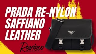 Prada ReNylon Saffiano Leather Bag REVIEW amp UNBOXING [upl. by Nathanael910]