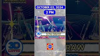 Lotto Result October 2 2024 2PM Draw Swertres 3D Lotto and EZ2 2D Lotto PCSO Lotto Result Today [upl. by Dorca]