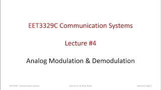 EET3329C Lecture 4 Part 1 of 2 [upl. by Eisiam]