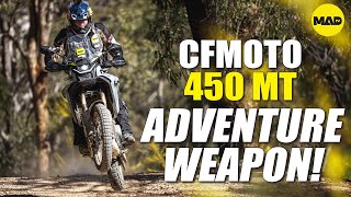 CFMOTO 450 MT  IBEX   THOROUGH TEST REVIEW  FREEWAY  BLACKTOP  DIRT [upl. by Nnyllatsyrc564]