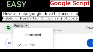 With google script How to make google drive file access to public  private [upl. by Durant625]