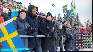 Singelmix Stafett 🇸🇪  intervju Biathlon world cup 2324 Östersund Skidskytte [upl. by Yaf]