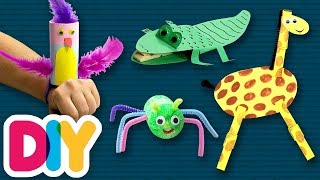 4 Easy JUNGLE ANIMALS Crafts you can do anytime  FastnEasy  DIY Labs [upl. by Elga]