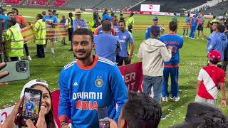 India beat South Africa in 4th T20 Team India ki jeet k baad Stadium me Fans hi Fans [upl. by Neelrahs]