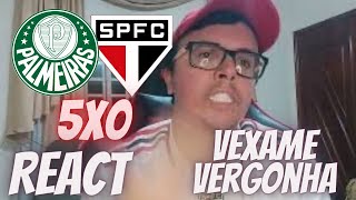 REACT PALMEIRAS 5X0 SÃO PAULO UM MASSACRE DO PALMEIRAS  ACABA PELO AMOR DE DEUS [upl. by Nirehtak54]