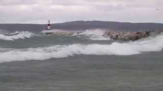 Petoskey Breakwall Peoskey MI 11182013 [upl. by Nahoj]