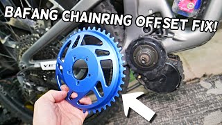 HOW TO FIX BAFANG EBIKE CHAIN OFFSET OFFSET CHAINRING INSTALLATION [upl. by Korfonta]