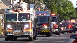 McAdoo Fire Company 2024 Block Party Lights amp Sirens Parade [upl. by Ferrand]