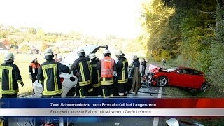 20102013 Fü Zwei Schwerverletzte nach Frontalunfall bei Langenzenn Erste Bilder [upl. by Kcirb]