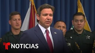 DeSantis anuncia nuevas medidas contra la migración indocumentada en Florida  Noticias Telemundo [upl. by Ellesig]