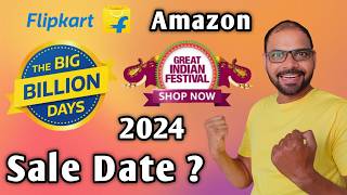 Flipkart big billion day sale date 2024 Amazon great Indian festival sale date 2024 iphone 15 in BBD [upl. by Noived]