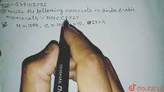 Write the following Roman numerals in Hindu Arabic numeralsMMCCCXIV  CLASS 6  SAINIK SCHOOL [upl. by Carolina]